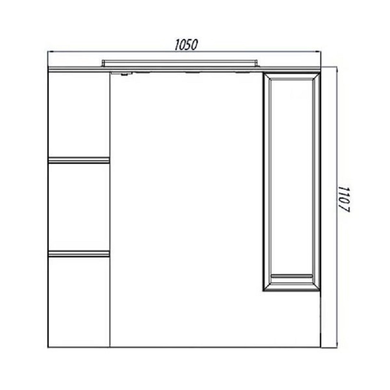 Зеркало шкаф эмили 105